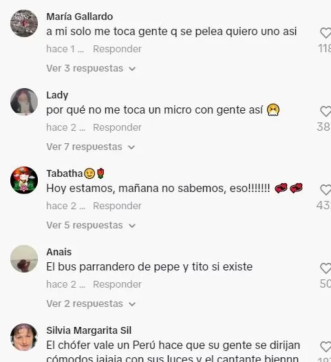 Comentarios en TikTok