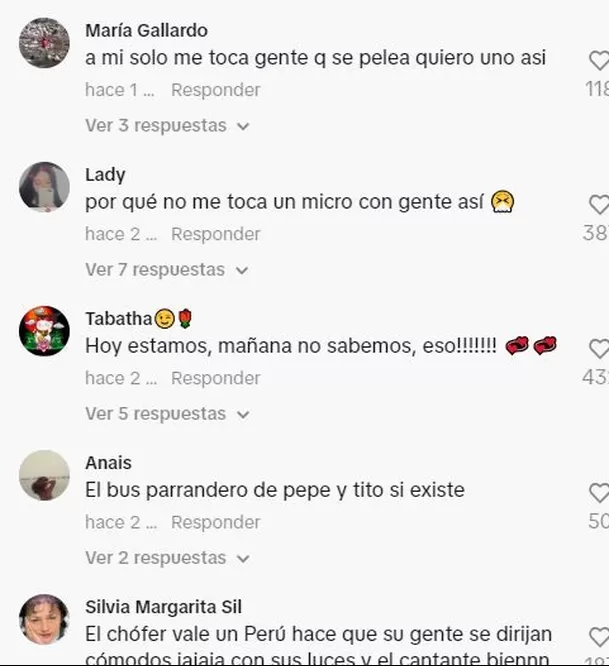 Comentarios en TikTok