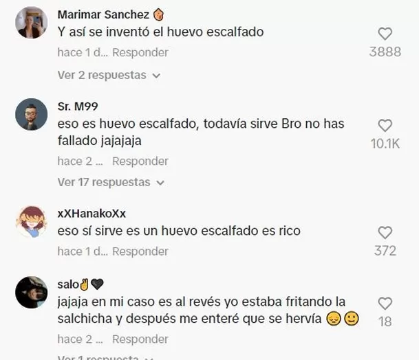 Comentarios en TikTok