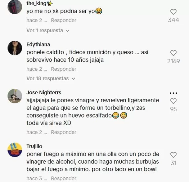 Comentario en TikTok