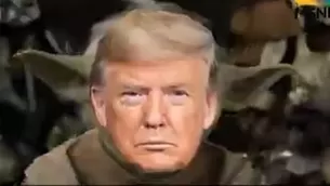 Donald Trump personificando a Yoda. Foto: Captura