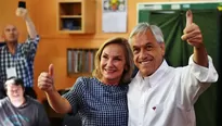 Sebastián Piñera, expresidente de Chile, y su esposa, Cecilia Morel. Foto: AFP