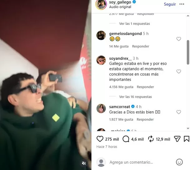 José Gallego realizaba una transmisión en vivo desde el aeropuerto de Pereira cuando comenzó el fuerte sismo. Su cámara registró el momento en que parte del techo de la terminal se desprendió. Foto: IG @soy_gallego José Gallego realizaba una transmisión en vivo desde el aeropuerto de Pereira cuando comenzó el fuerte sismo. Su cámara registró el momento en que parte del techo de la terminal se desprendió. Foto: IG @soy_gallego