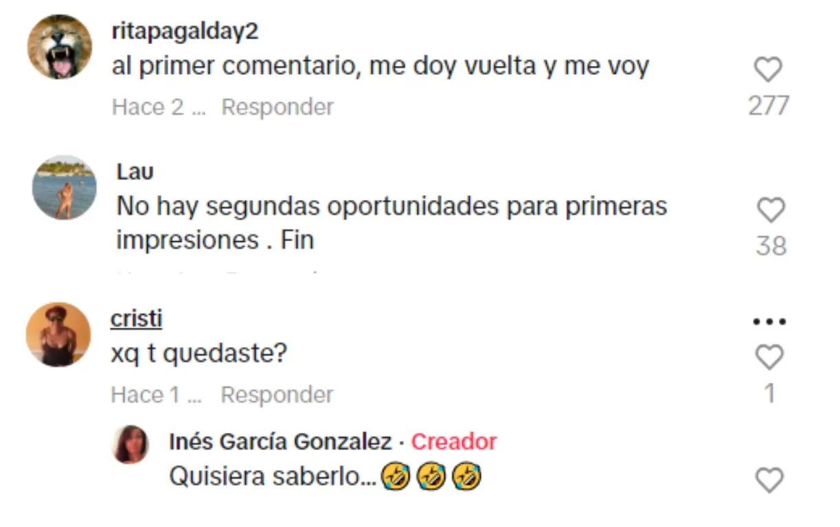 Comentarios en el video | Captura: TikTok