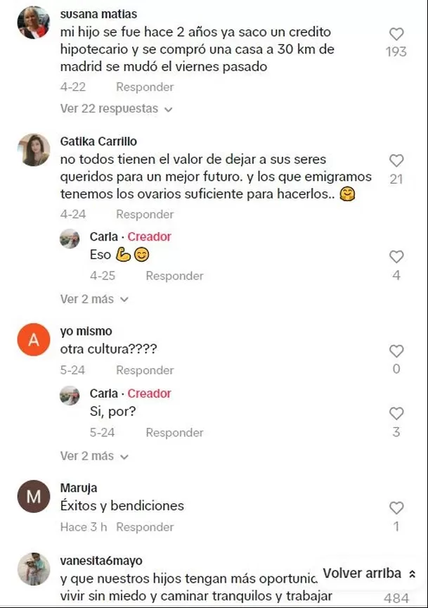 Algunos usuarios aplaudieron el valor que tuvo para dejar su país Algunos usuarios aplaudieron el valor que tuvo para dejar su país