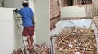 ¡Dejó un consejo! Hombre destruyó la casa que construyó en propiedad de sus suegros tras terminar su relación 