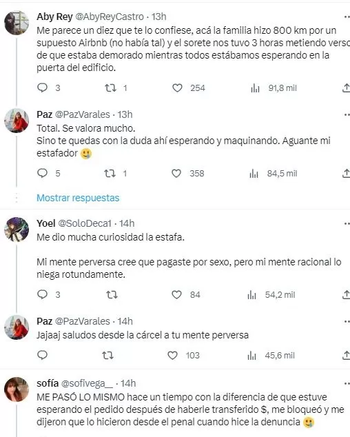 Comentarios sobre estafador que se disculpó / Twitter