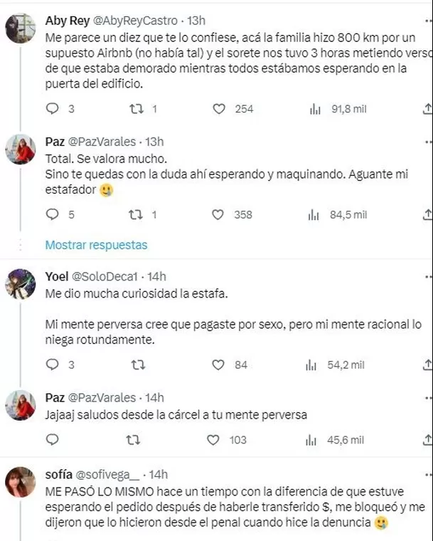 Comentarios sobre estafador que se disculpó / Twitter