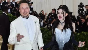 Elon Musk y Grimes. Foto: AFP