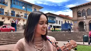 Melissa Robles canta &#039;Andar conmigo&#039; en Cusco. Video: YouTube &#039;Melissa Y Eureka&#039;