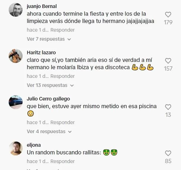 Comentarios en TikTok