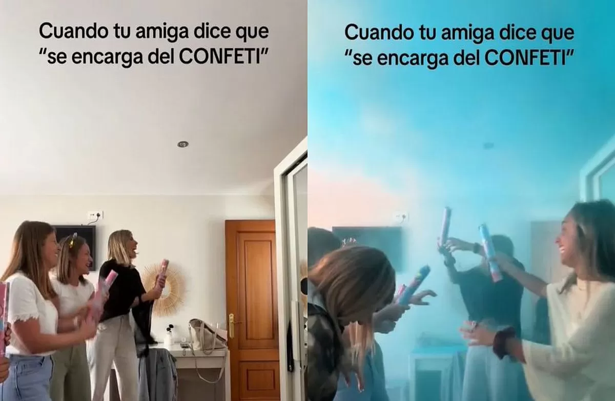 Cometieron error en la revelación de sexo del bebé de su amiga / TikTok 