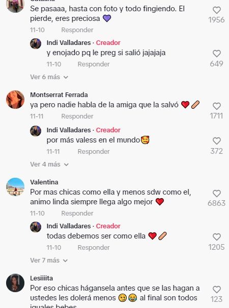 Comentarios en TikTok