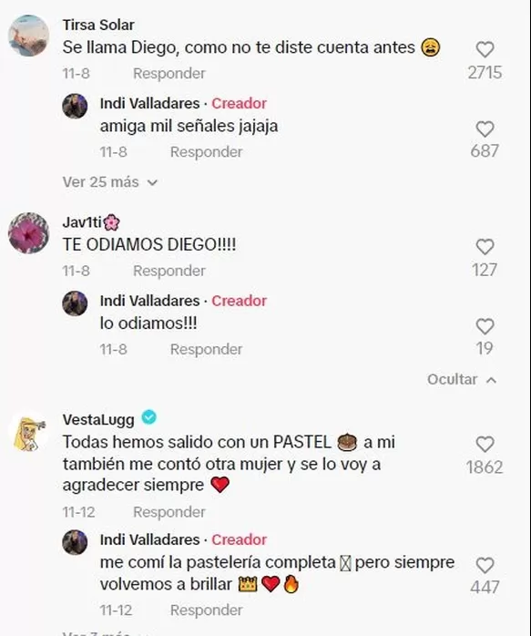 Comentarios en TikTok