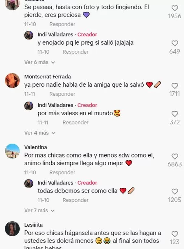 Comentarios en TikTok