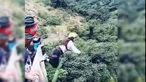 Accidente en práctica de 'puenting' en Bolivia. Video: Youtube 'La Razón Digital Bolivia'