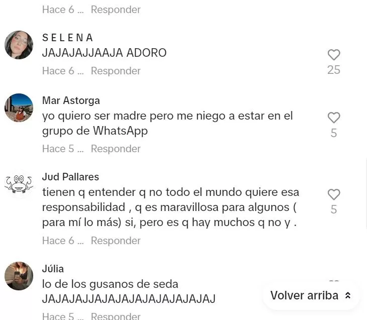 La mujer recibió varios comentarios en TikTok