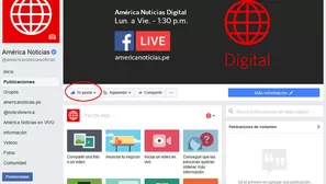 Página de Facebook de América Noticias