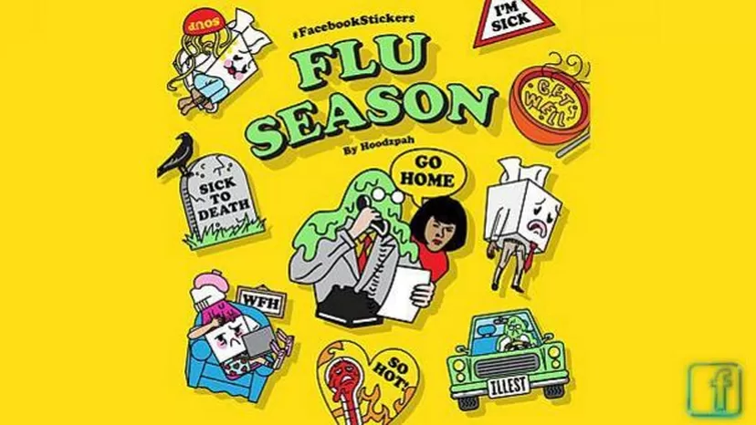 Facebook estrena stickers dedicado a personas con gripe