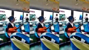 Músico sorprende con su voz en buses de Lima. Video: Facebook 'Dilo sin roche'