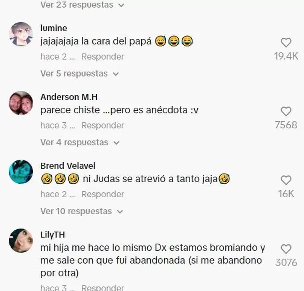 Comentarios en TikTok