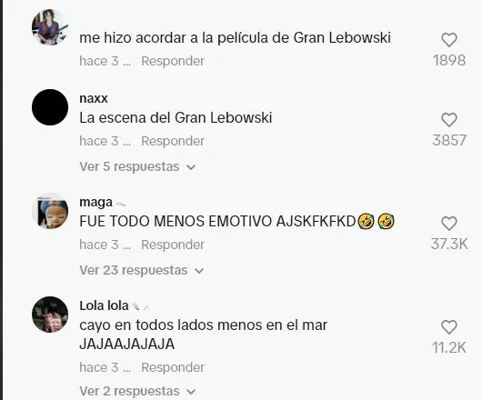 Comentarios en TikTok sobre el hilarante momento en Mar de Plata, Argentina 