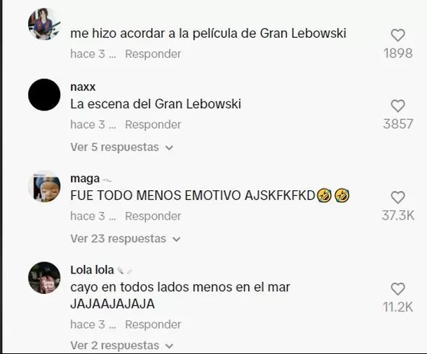 Comentarios en TikTok sobre el hilarante momento en Mar de Plata, Argentina 