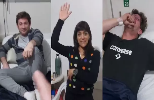 Su actual pareja y su ex en la misma habitación de hospital / TikTok: @andreapaiva57