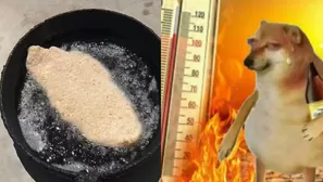 Cocinó una milanesa en el piso por ola de calor y sorprendió a todos / TikTok @liyu.tv