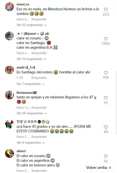 Muchos usuarios comenzaron a dar las temperaturas de sus ciudades / TikTok