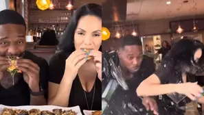 Patrick Blackwood y Nina Santiago se encontraban en un restaurante en Houston cuando ocurrió el accidente / América Noticias 