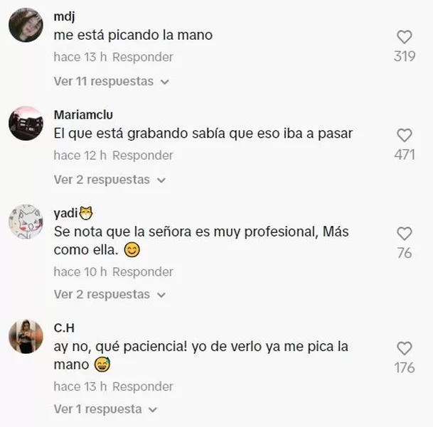 Comentarios en TikTok