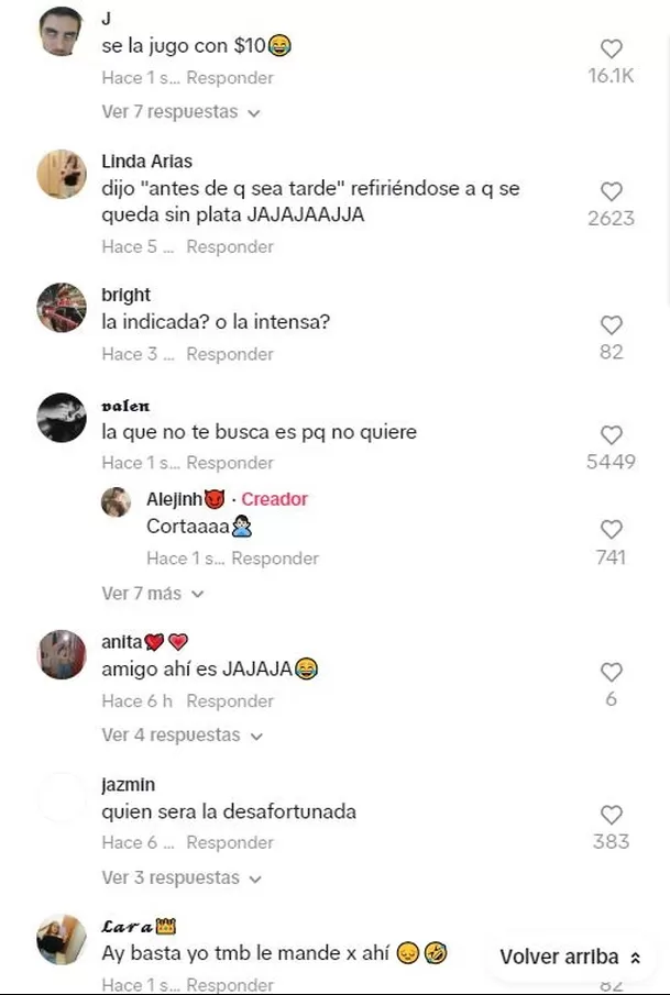 Algunos usuarios bromearon respecto a la acción de la exnovia de Alejo 