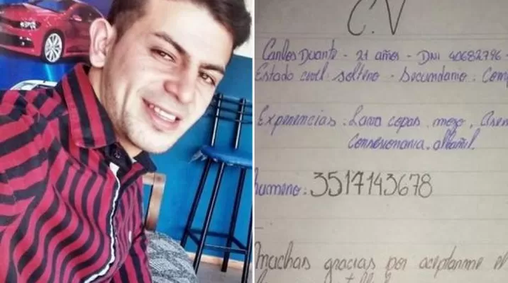 El cordobés agradece a su tía, a su abuelo y a Eugenia López por esuchar su necesidad y urgencia. (Foto: Captura) El cordobés agradece a su tía, a su abuelo y a Eugenia López por esuchar su necesidad y urgencia. (Foto: Captura)