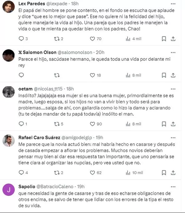 Mujer rechazó a su pareja en plena boda y recibió apoyo en redes sociales / X