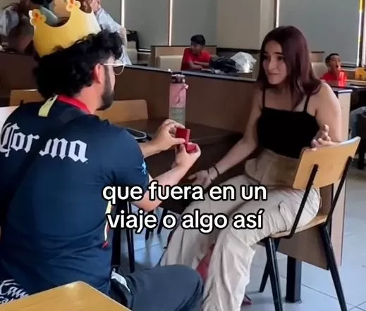 Joven rechazó la pedida de mano de su novio / TikTok 