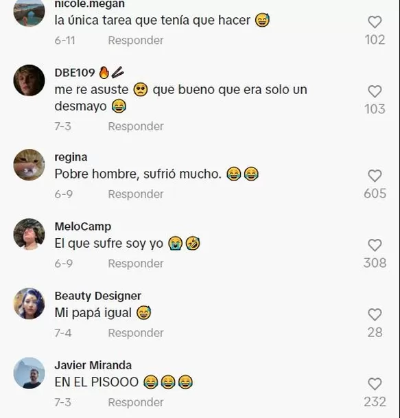 Comentarios en TikTok