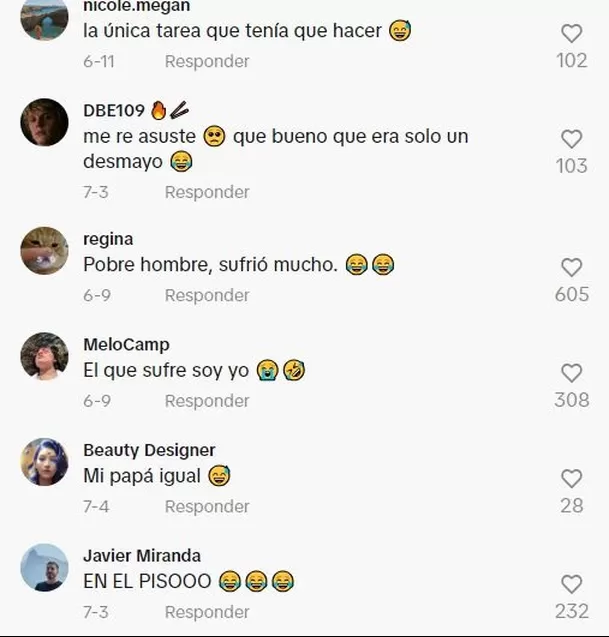 Comentarios en TikTok