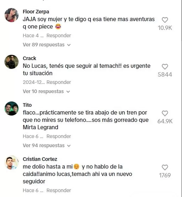 Las reacciones en TikTok sobre la actitud de la joven / Captura