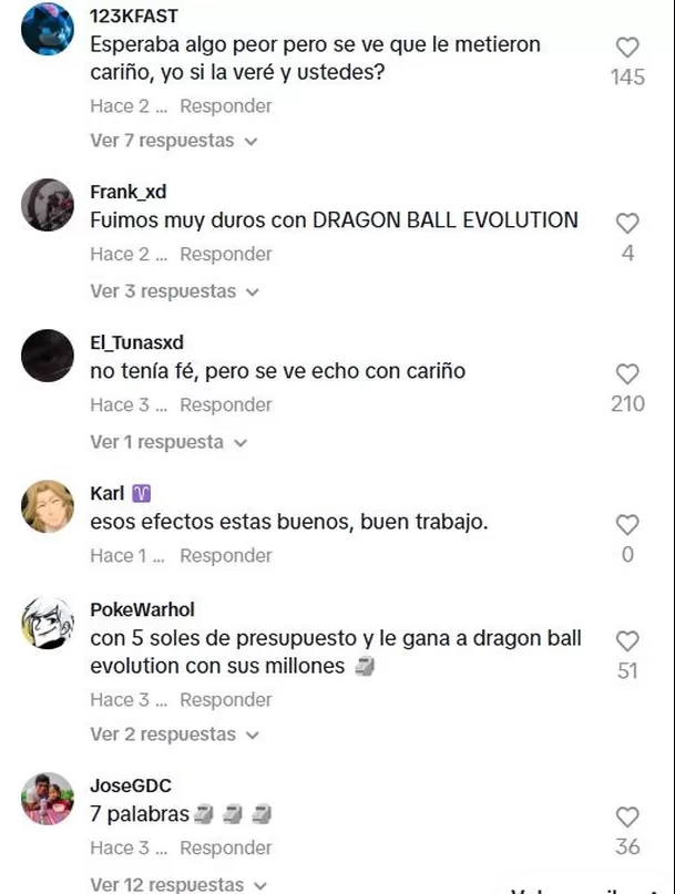 Los usuarios de TikTok no tardaron en reaccionar al tráiler de 'La Leyenda de Gokú'