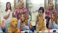 La familia del can le cantó ‘Happy Birthday’ y la reacción del animal se hizo viral / @AlexaGomezDos