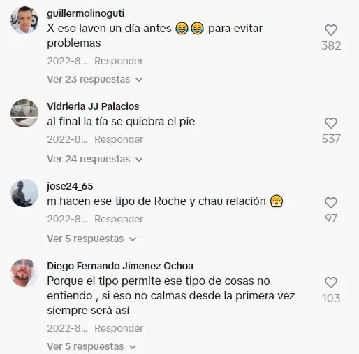 Comentarios en TikTok