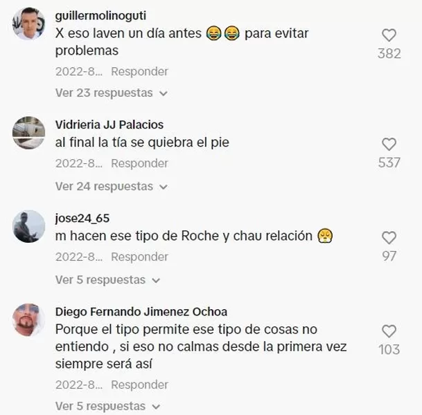 Comentarios en TikTok