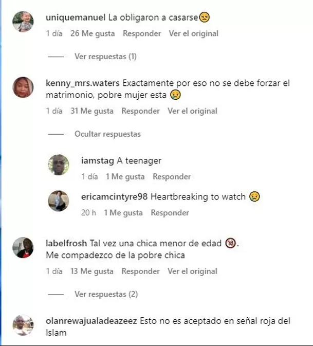 Comentarios en Instagram 