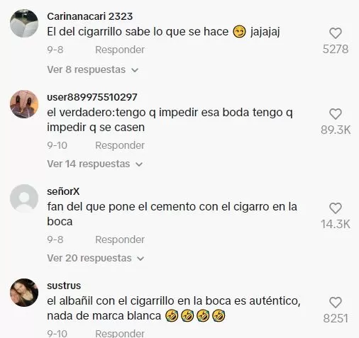 Comentarios en TikTok