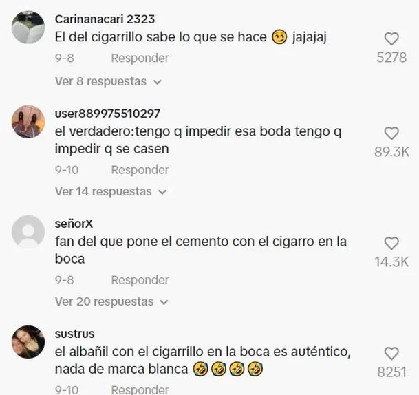 Comentarios en TikTok