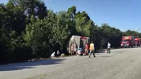 Accidente de carretera en Quintana Roo, México. Foto: El Universal (Mx)