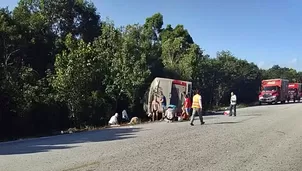 Accidente de carretera en Quintana Roo, México. Foto: El Universal (Mx)