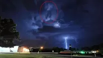 Una imagen capturada por el fot&oacute;grafo John Plashal muestra la figura del Michael Jackson durante una tormenta en el condado de Goochland.  (V&iacute;a: nydailynews.com)