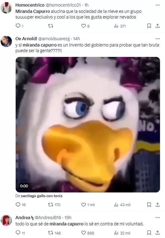 Miranda Capurro tuvo que restringir los comentarios en redes sociales / X